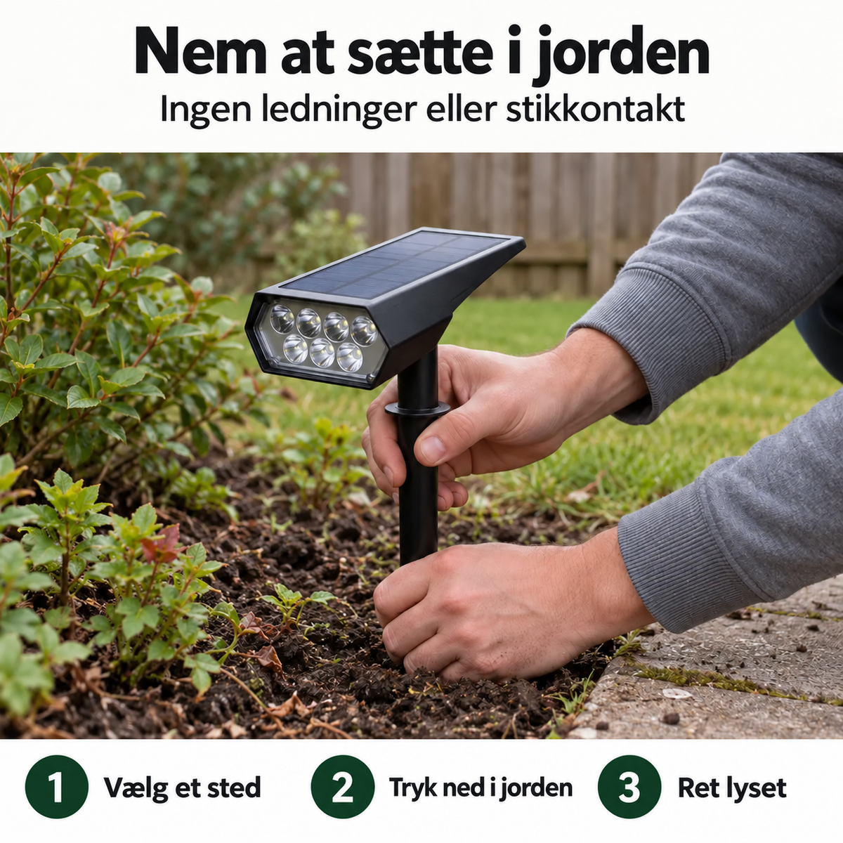 NOVA – Aurinkokennokäyttöinen puutarhavalaisin