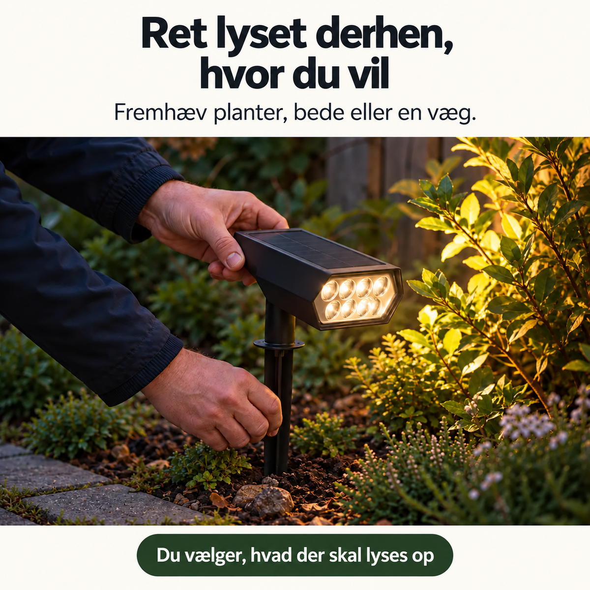 NOVA – Aurinkokennokäyttöinen puutarhavalaisin